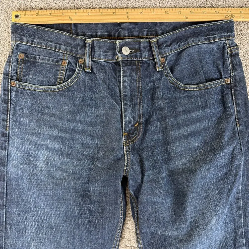 Levis 527 Jeans Men 34x34 Dark Wash Slim Bootcut Denim Western Y2K Honeycomb
